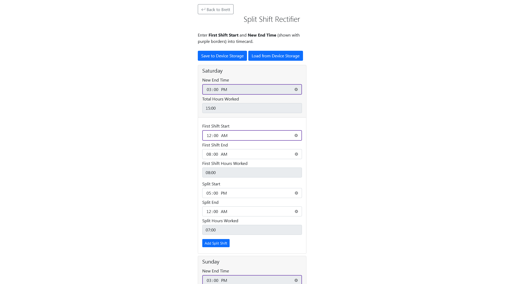 Screenshot of application for mobile environments.